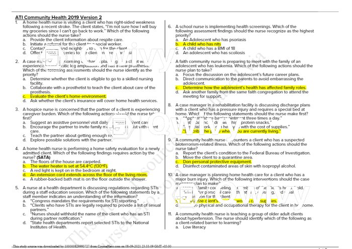 Ati rn comprehensive online practice 2019 b