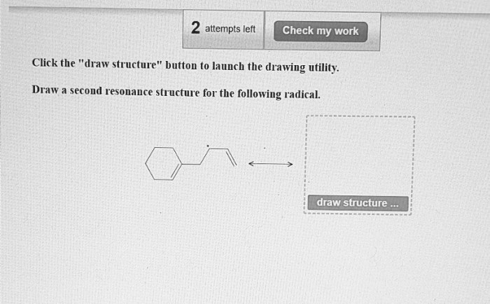 Resonance structure draw second ion following transcribed text show