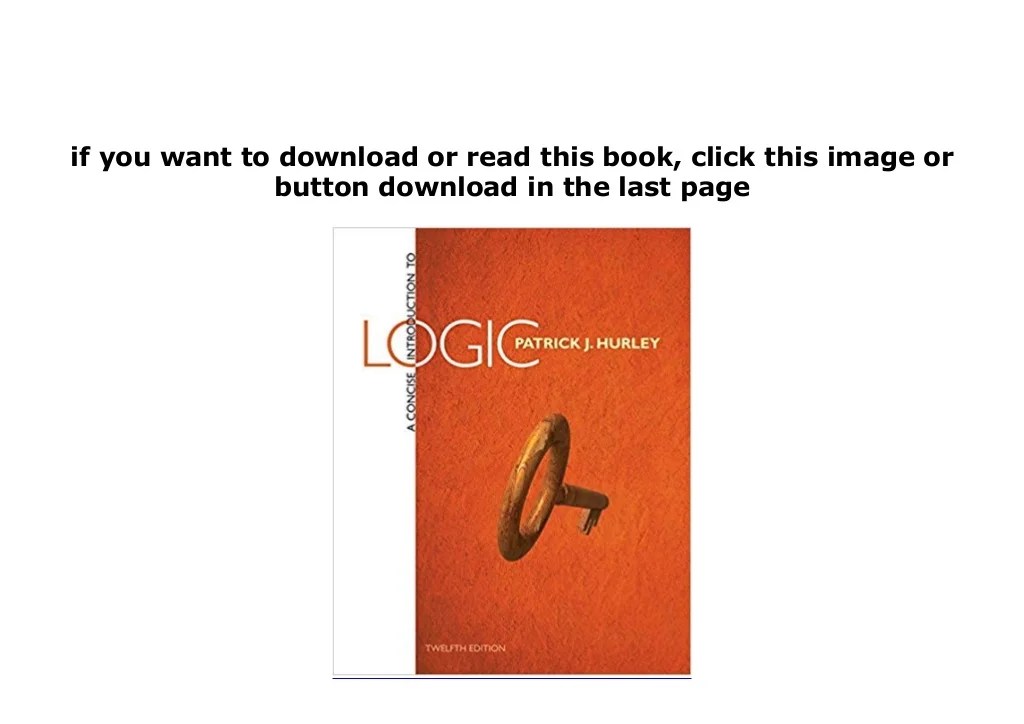 A concise introduction to logic 12th edition pdf